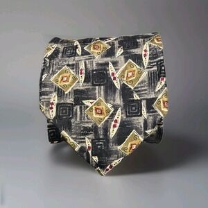 Robert Talbott Studio Tie 100% Silk Hand Sewn in‎ USA Geometric Pattern 58"